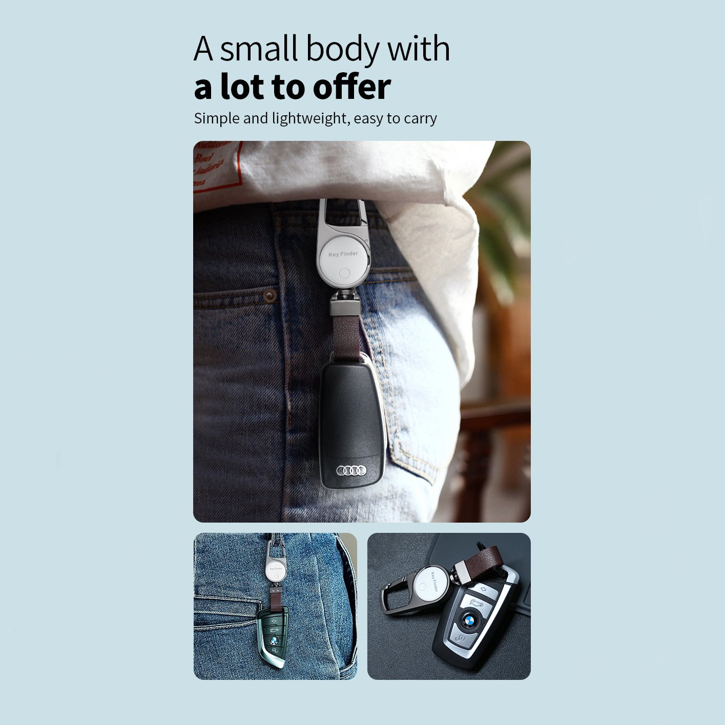 2024 Find My App Smart GPS Key Chain Waterproof Wireless Air Tag Tracker Bag Luggage Car Alarm Function Auto Electronics Product