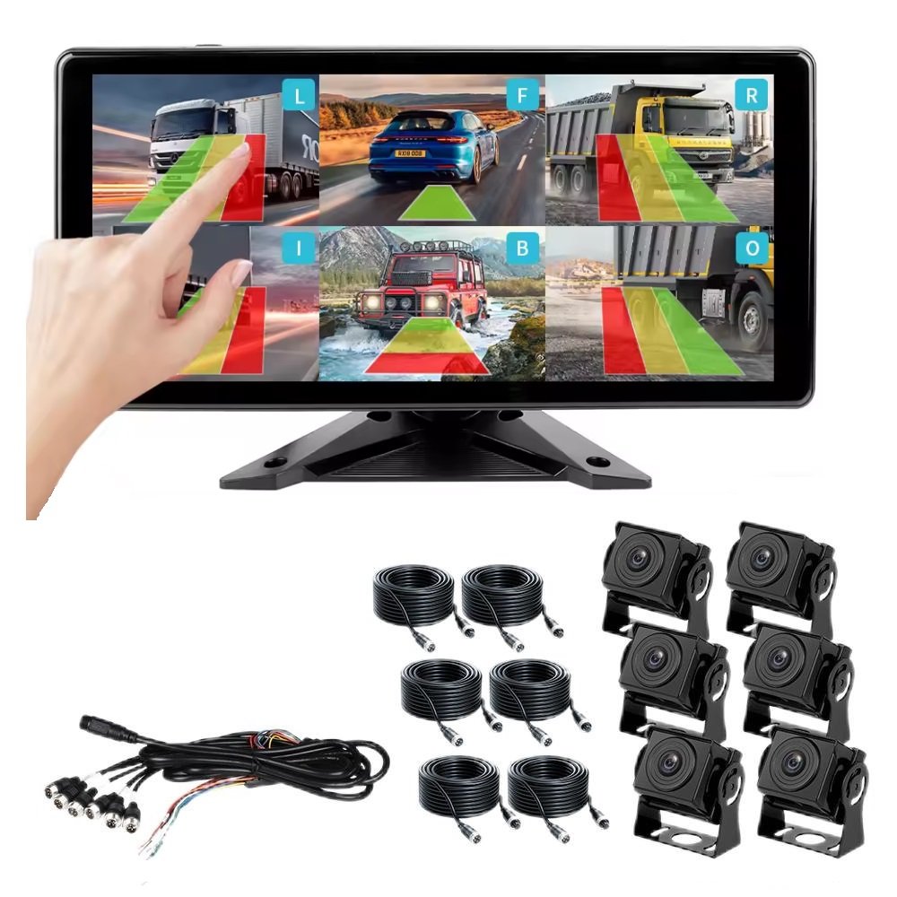 Adas BSD 6 RV Camera Dash Cam System 4K Portable Driver Behavior Monitoring Fatigue Detection Sensor 360 Degrees Trailer Blind