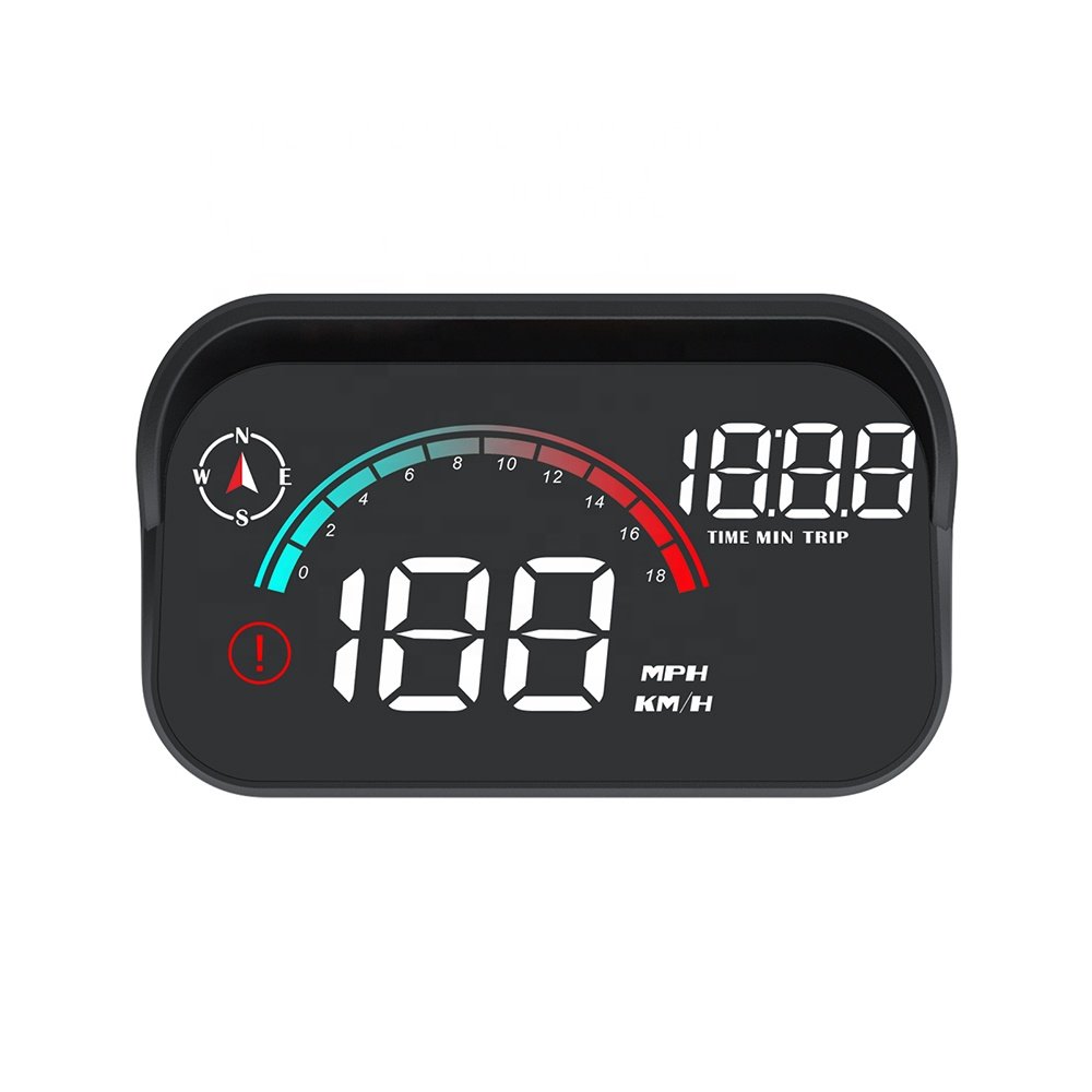 2023 M22 Smart Car GPS HUD Meter Universal Windshield Head Display with LED Multi-Function OBD2 Over-Speed Alarm
