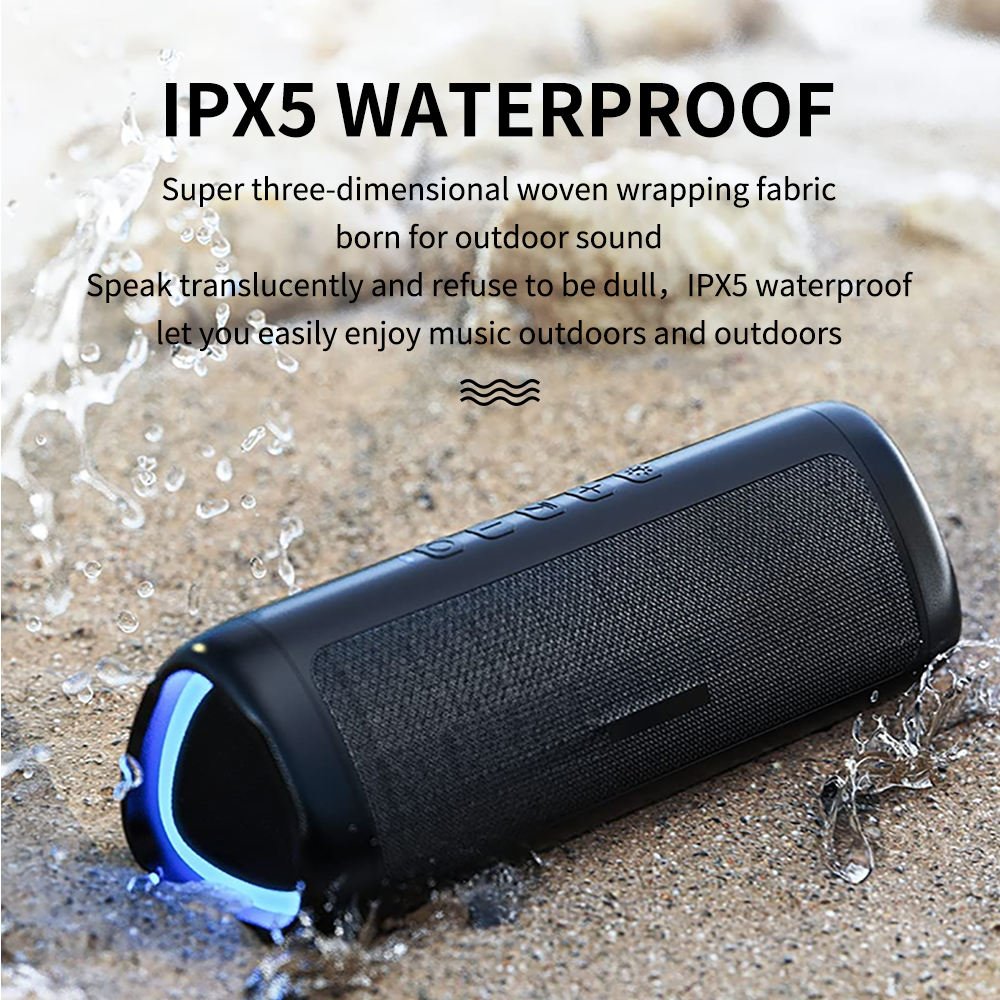 High Quality Good Stereo Sound Bluetooth Speaker Portable Wireless Speaker with RGB Light for Outdoor Home Party Stereo Battery