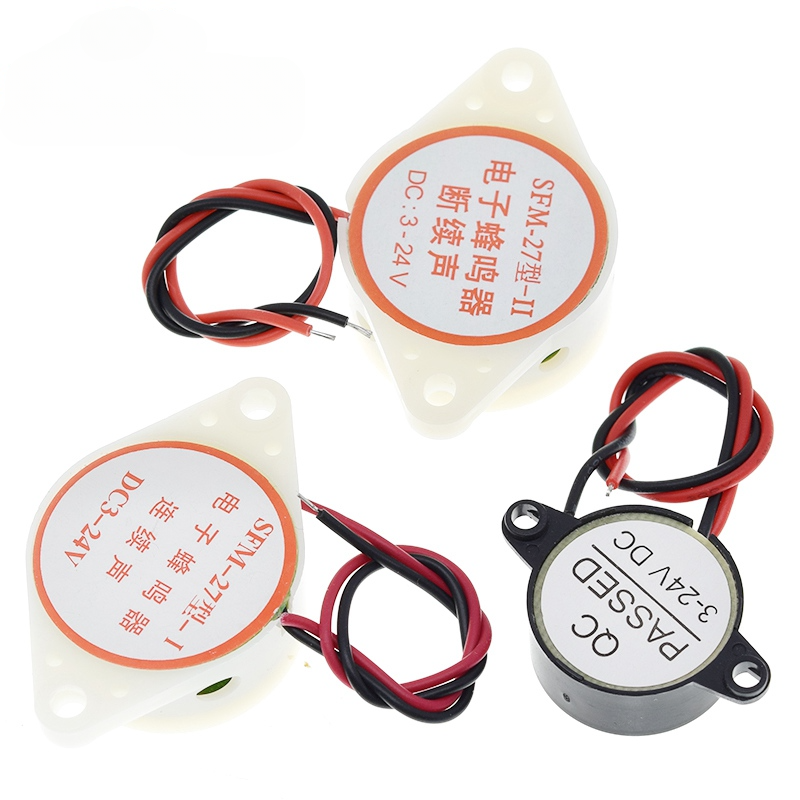95DB Alarm High-decibel DC 3-24V 12V Electronic Buzzer Beep Alarm Intermittent Continuous Beep for Arduino Car Van SFM-27