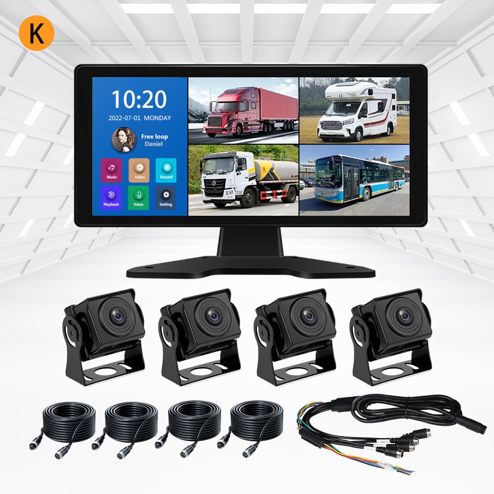 4K Full HD 4-Track Dash Cam Security Camera System for Cars & Trucks Blind Spot Detection & Warning ROHS Certified