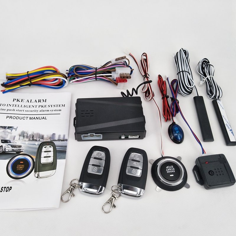 Car One Button Push Start Engine Stop Remote Engine Start PKE Alarm System