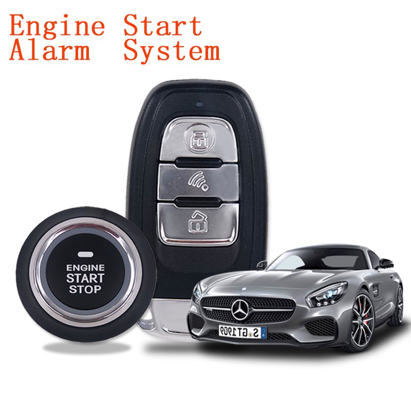 Car One Button Push Start Engine Stop Remote Engine Start PKE Alarm System