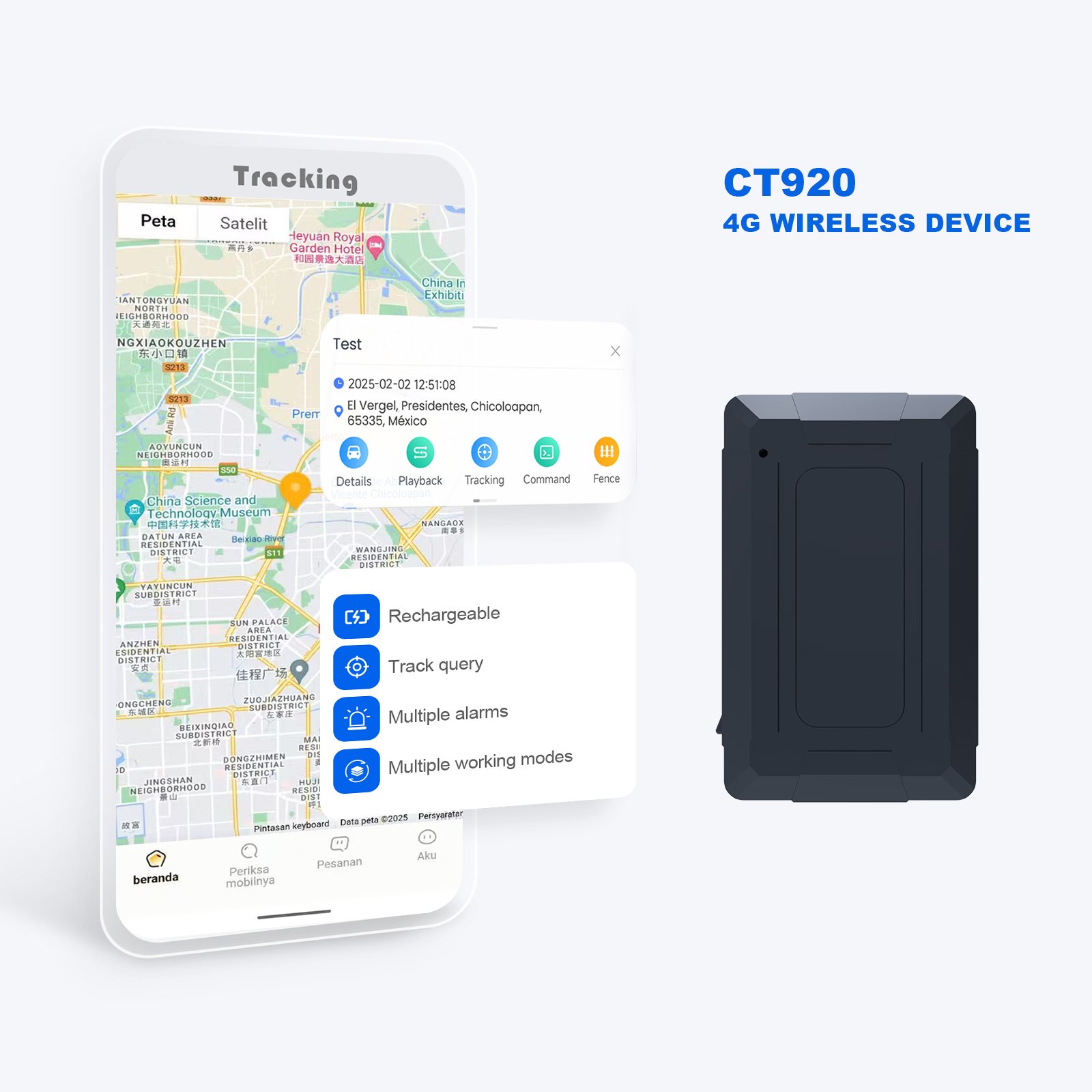 Factory Direct Supply 4G Wireless GPS Tracker Plug and Play Multiple Alarms Sound Recording IP 67 Water Proof for Motorcycle