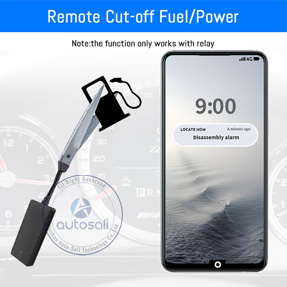 Auto-Sali 4G GPS Tracker Smart Gps Locator with Engine Cut off Over Speed Alarm for Fleet Management Telematics GT08