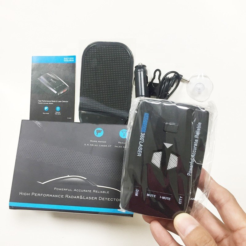 New 2021 Full-Band Monitoring 360 Car Anti-Police GPS Camera Laser Radar Detector Voice Alert Speed Control Detector Overspeed