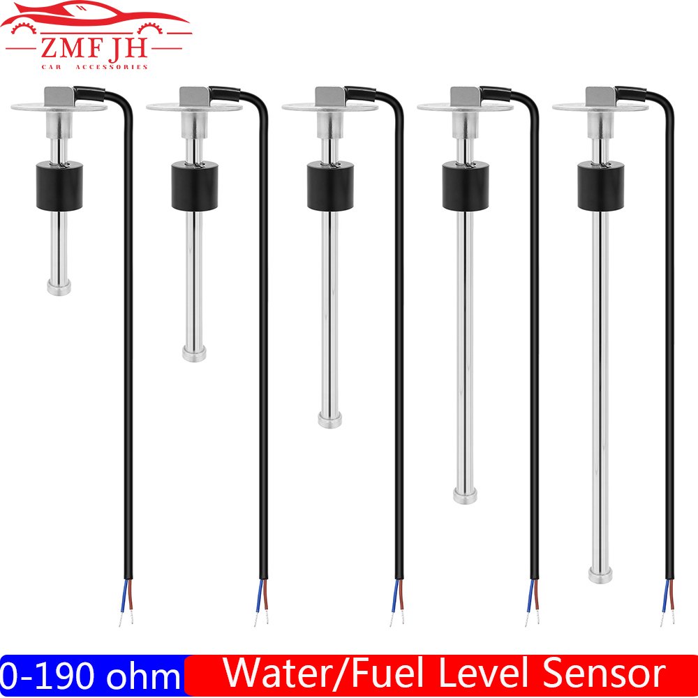 52mm Waterproof IP67 Car Boat Fuel Level Gauge with Alarm 0-190 Ohm Fuel Level Sensor Oil Tank Indicator Fit Marine RV Truck Car