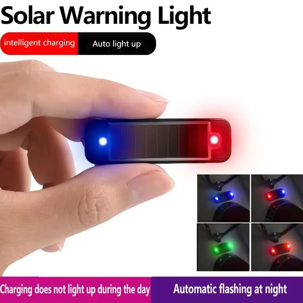 Solar Warning LED Flashing Light Waterproof Solar Security Lights for Night Driving Barricade Safety Road Construction Signs