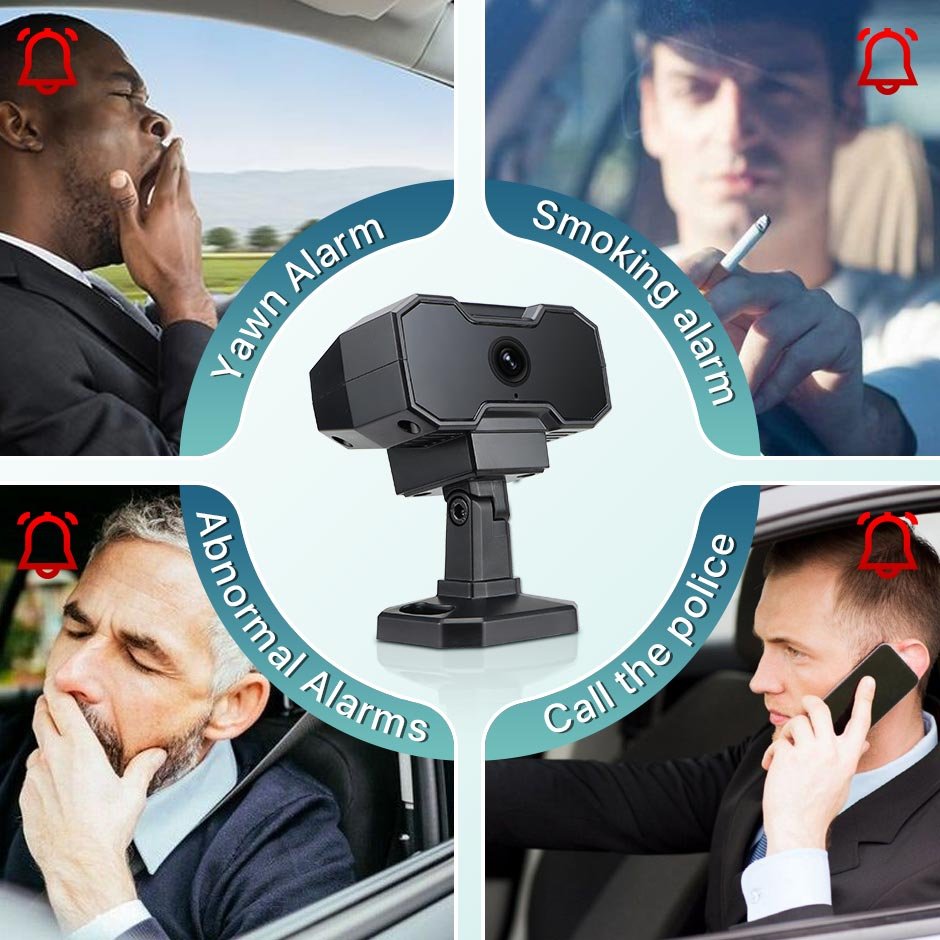 GreenYi DSM Driver Monitoring AlgorithmIR Camera Fatigue Driving Smoking Distraction Alert AHD720 for Heavy Duty Truck Bus Taxi