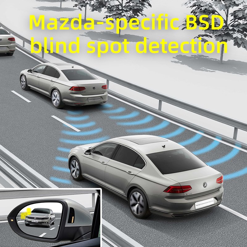 24HZbsd lane Change Blind Spot Assist for Mazda 6 323 Cx5 Cx9 Axela Rearview Mirror Bsm Blind Spot Detection System