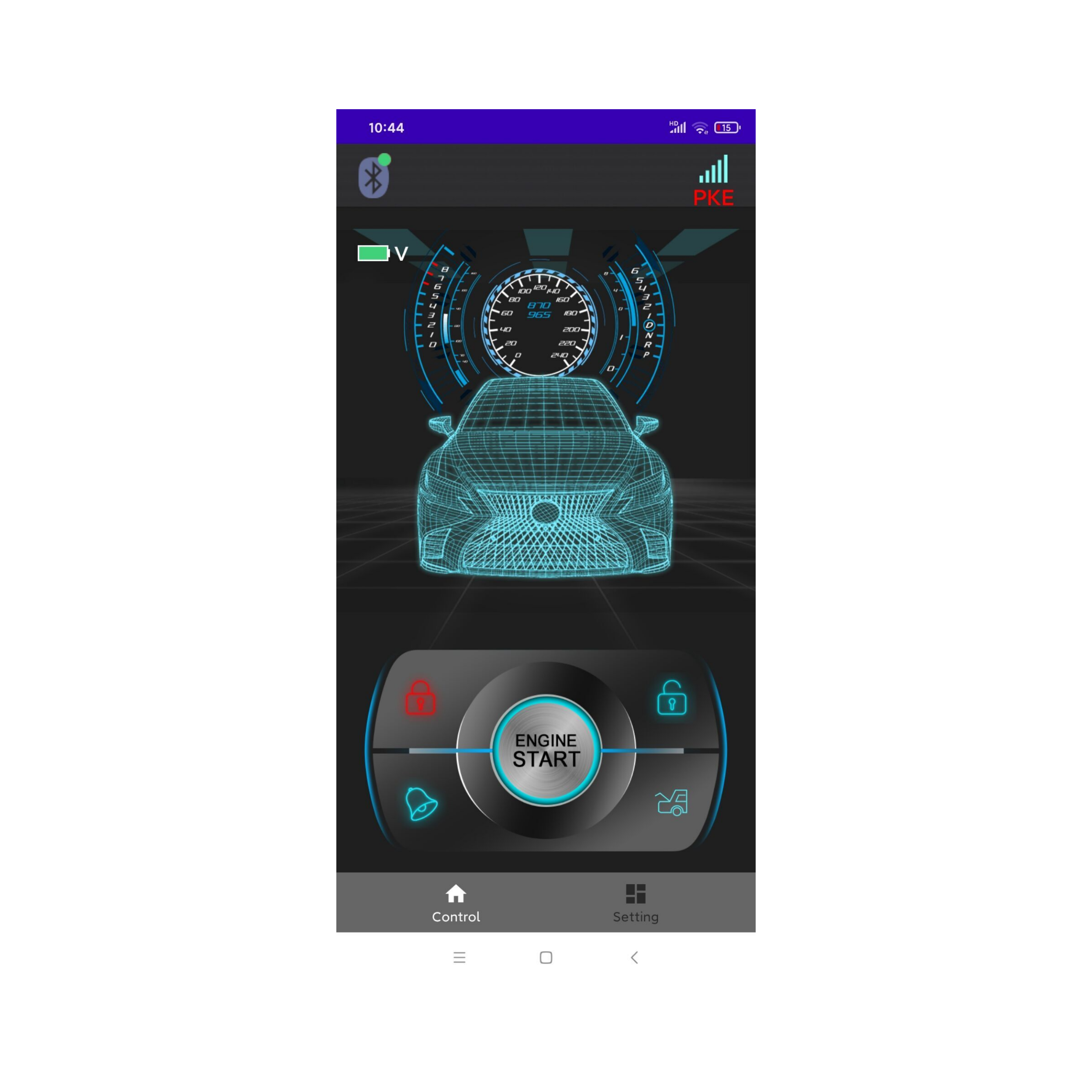 Dc 12v Voltage and Keyless Entry Function Smart Phone PKE Car Alarm
