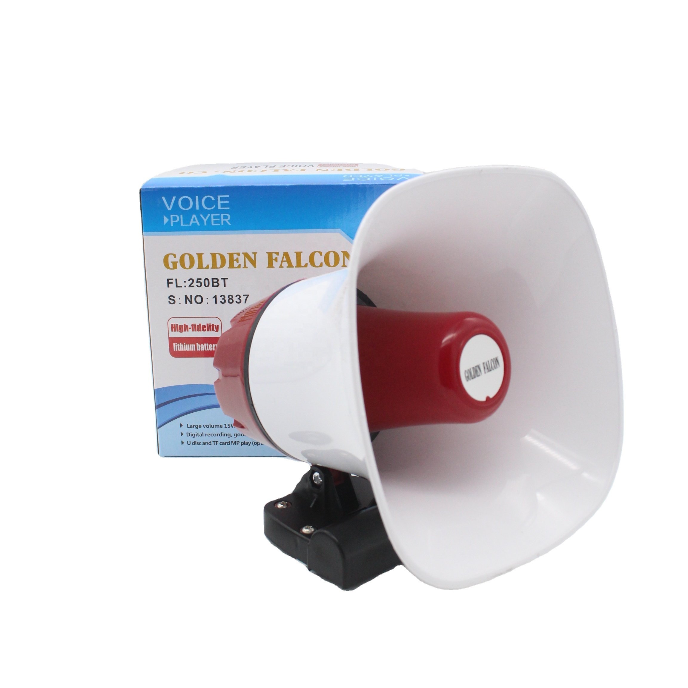 Factory Directly Portable Siren Record Vehicle Loudspeaker Megaphone With Mike 12V Car Megaphone With USB