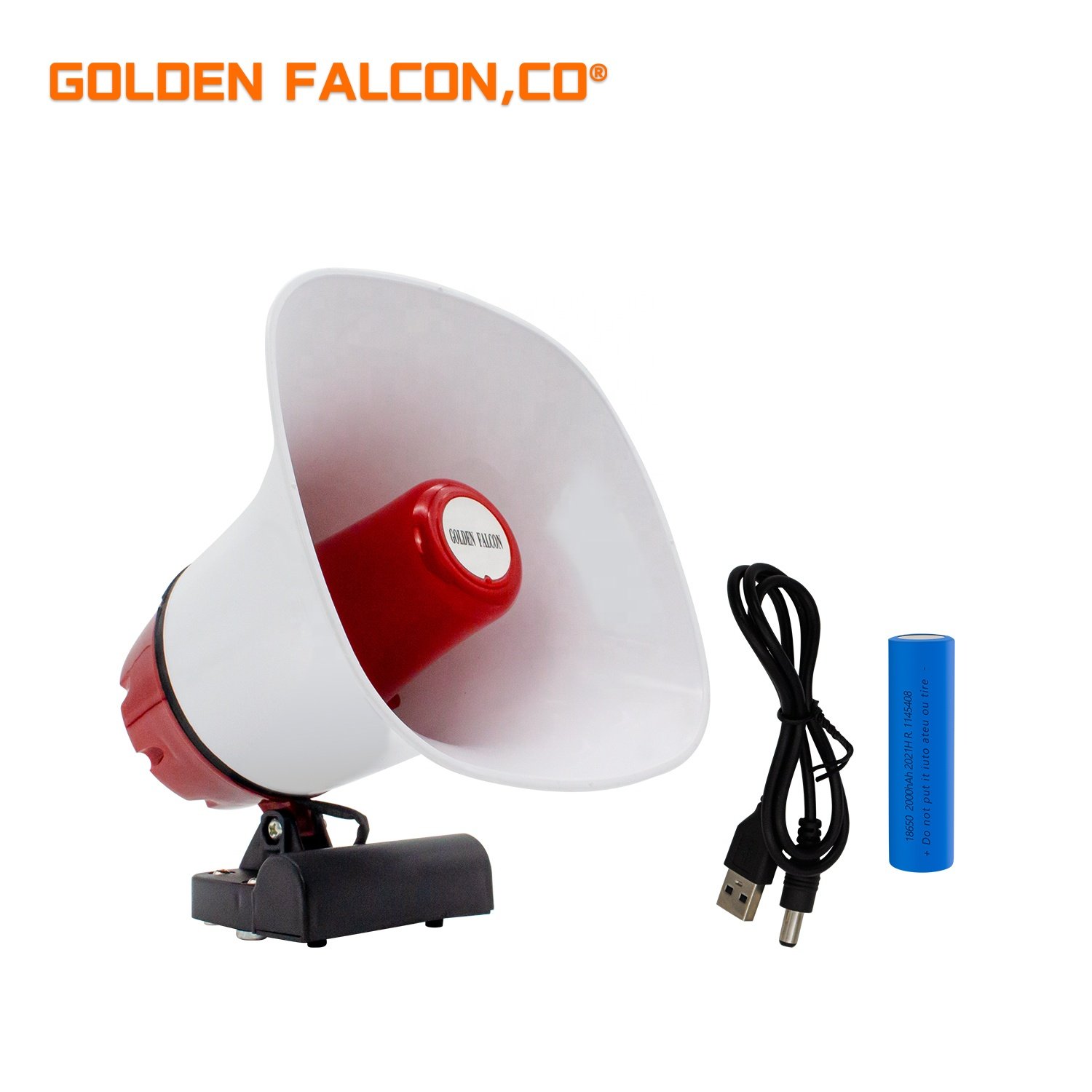 Factory Directly Portable Siren Record Vehicle Loudspeaker Megaphone With Mike 12V Car Megaphone With USB