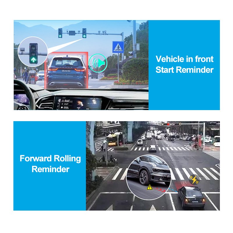 CareDrive Vehicle AI Pedestrian Detection Forward Collision Lane Departure Headway Monitoring Driving Safety Warning Systems