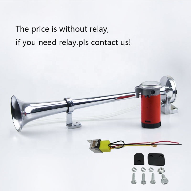 Super Loud 12v Train Horn Air Long Pipe Air Horn 12 Waterproof Aluminum Sliver Universal Pure Copper Car Horn 12v COAXIAL