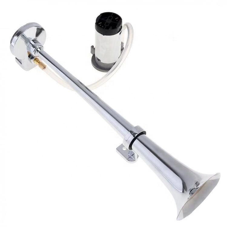 Super Loud 12v Train Horn Air Long Pipe Air Horn 12 Waterproof Aluminum Sliver Universal Pure Copper Car Horn 12v COAXIAL