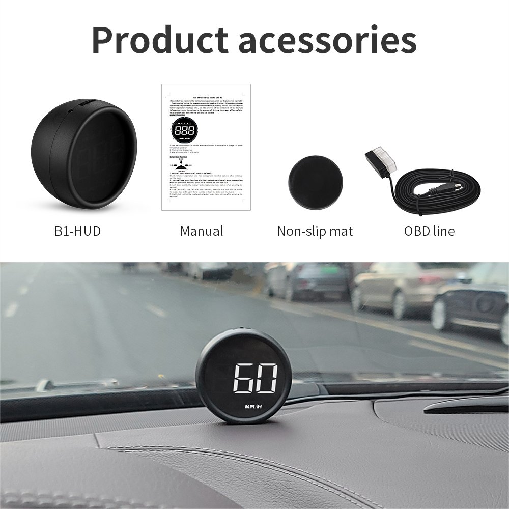 Factory Oem Hud Display B1 with Car Digital Display Speedometer Car Hud Head up Display Obd2 Vehicle Tools