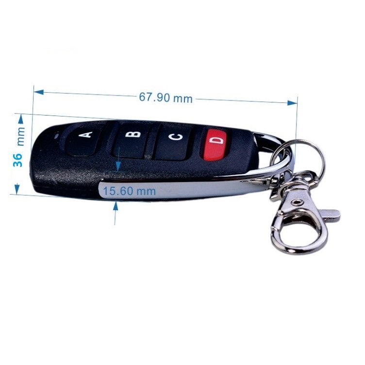 433MHZ 4 Button Round Exterior Strong Privacy Garage Door Motorcycle Car Alarm Wireless Auto Copy Remote Control Clone Key