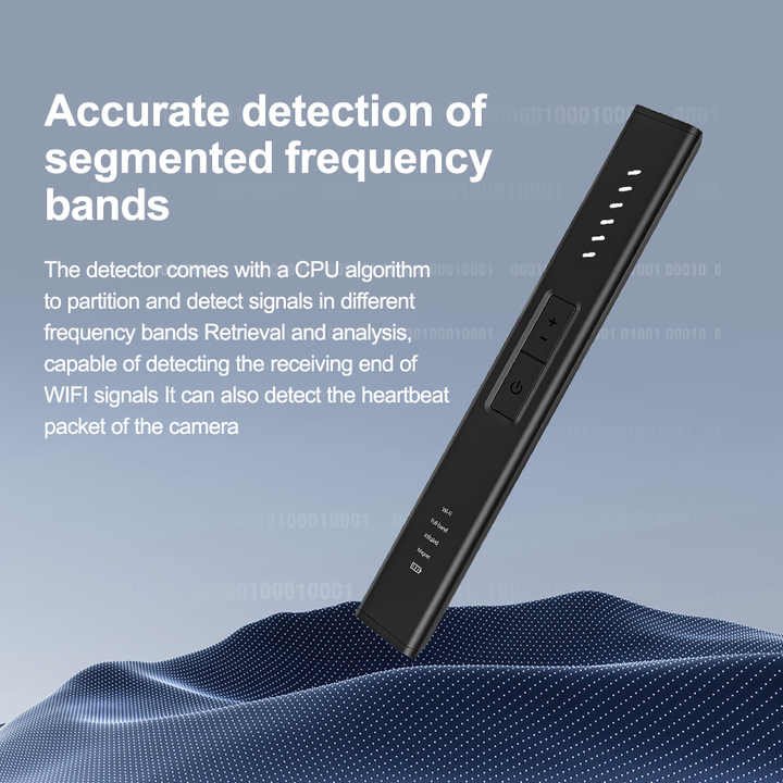 WT18 Professional Anti-Spy Device Wireless Bug Detector GPS Infrared Search Mini Eavesdropping Alarm with WiFi Connectivity