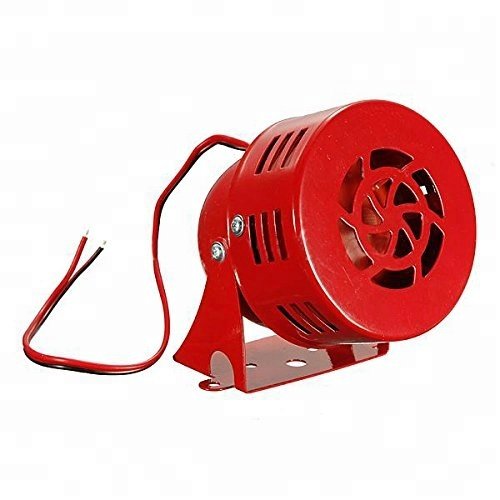 Automotive Air Raid Siren Horn Car Truck Motor Driven Alarm Red