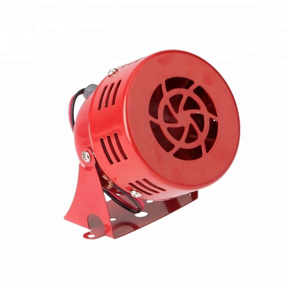 Automotive Air Raid Siren Horn Car Truck Motor Driven Alarm Red