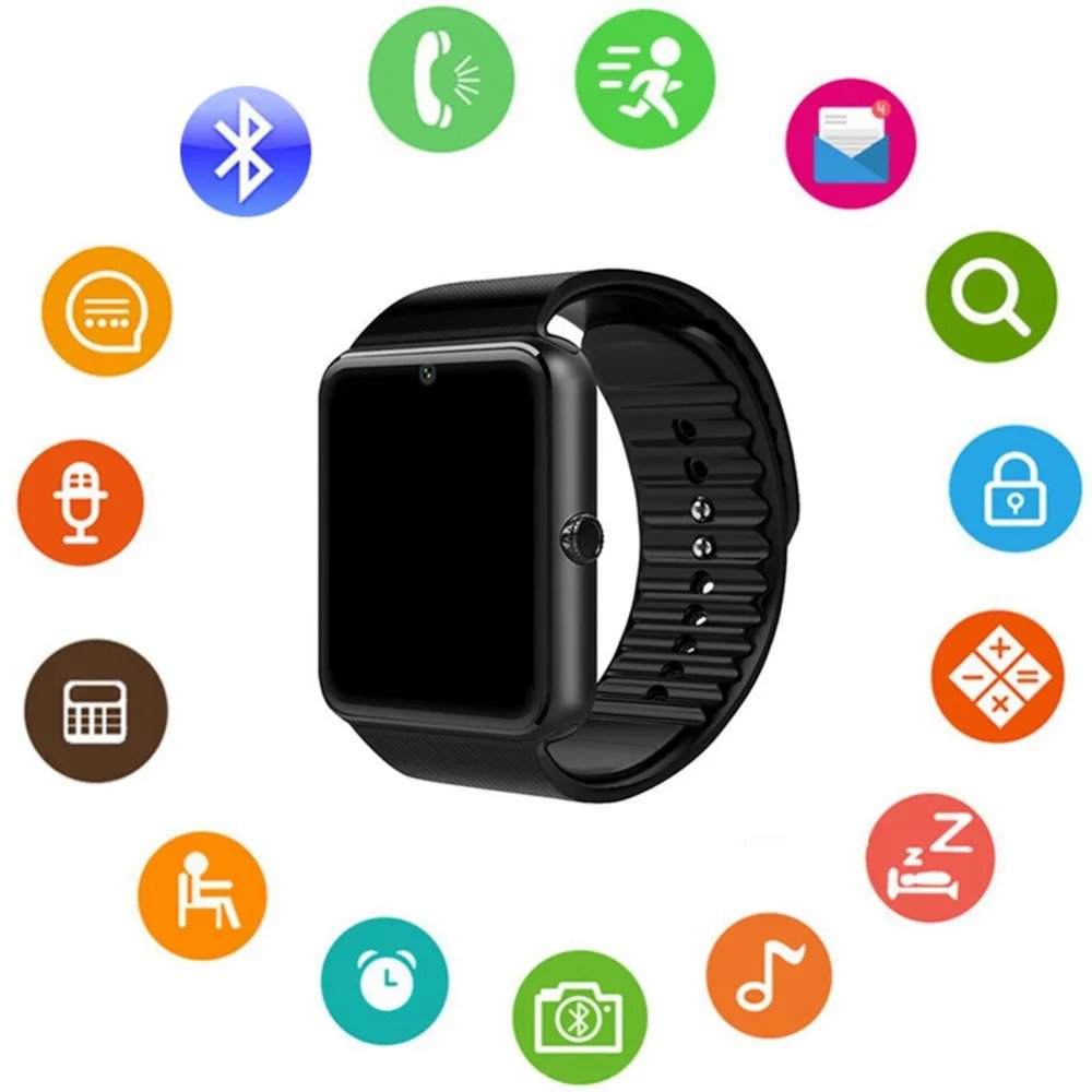 New Arrival Sim Card Smart Watch GT08 With Camera GT08 Smart Watch Phone Support TF Card Facebook for Iphone GT08 Watch
