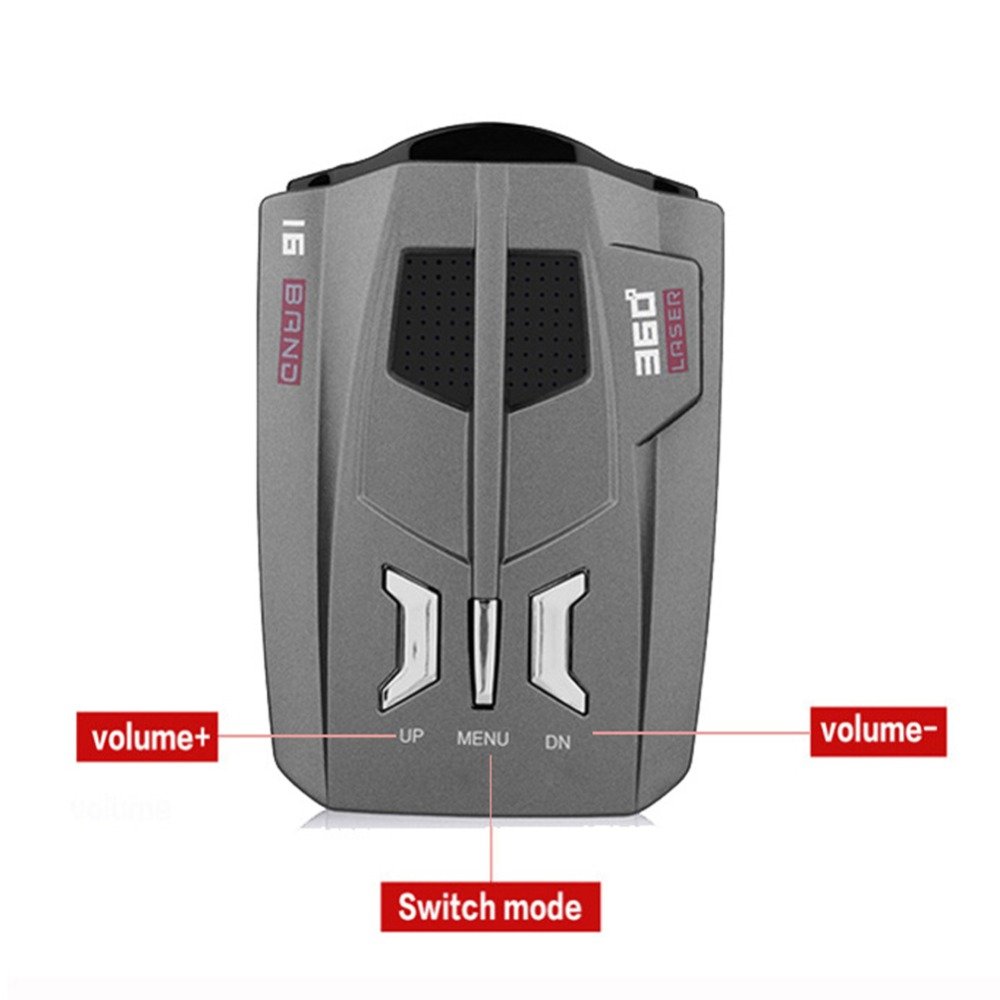 V9 Trucker Speed 360 Degrees Vehicle Radar Detector Car Voice Warning Alarm 16 Band Auto LED Display English / Russian