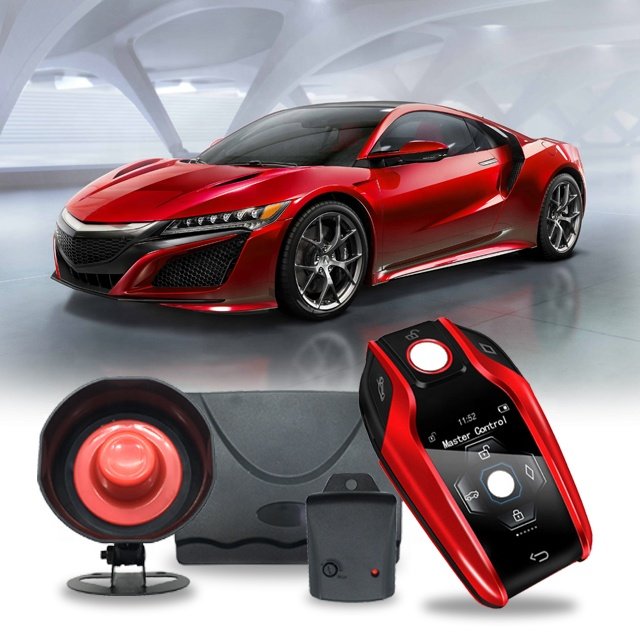 One Way Auto Alarm Security System Keyless Entry Siren Remote Control Burglar Alarm With Central Door Lock System