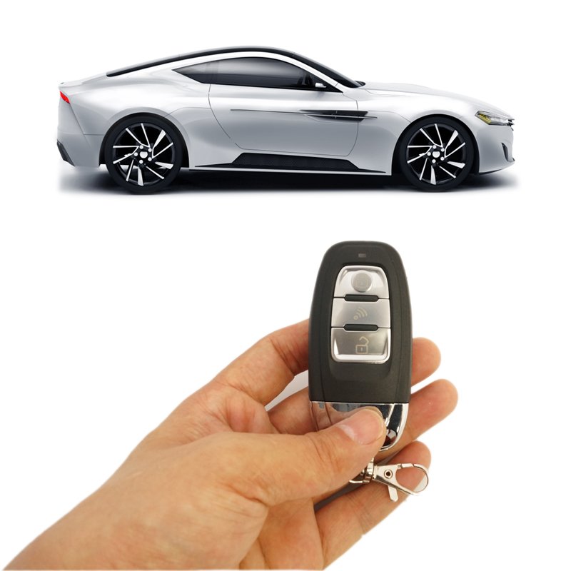 RFID Car Alarm+push Button Start Transponder Induction Technology Car Alarm DC 12V Universal Push Card 14 Months Hopping Code