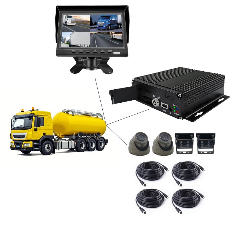 New Arrival 4CH 1080P HD Mobile DVR Truck Black Box with 4G GPS WIFI Remote Control Loop Recording Function for Bus or Truck