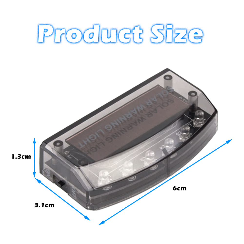 6 LED Car Alarm Warning Light Solar Power Simulated Security Anti-Theft Flashing Light Car Burglar Alarm Light