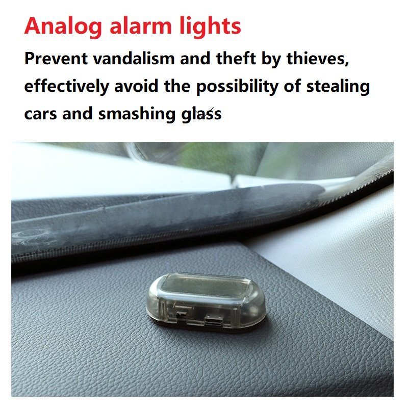Car Simulation Security Light Solar Powered Simulated Alarm Wireless Warning Anti-Theft Caution Lamp LED Flashing