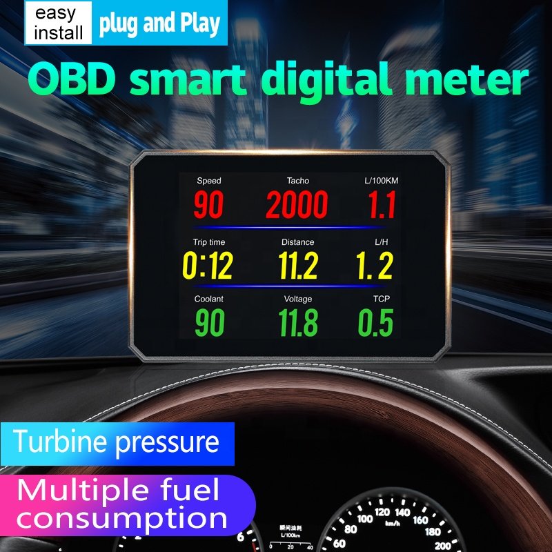 Best Selling P16 OBD2 Hud Head up Display Car Alarms System HUD Speedometer Projector for toyota