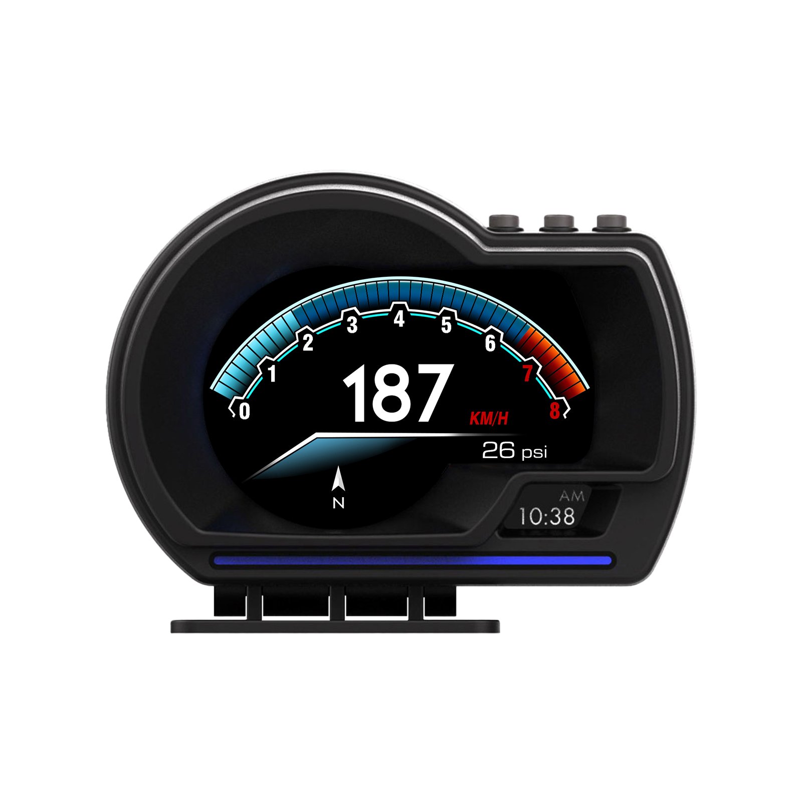 WiiYii Newest Version Head up Display Water Temperature Auto Gauge OBD2 GPS Fast Refresh Rate Hud Speedometer P6