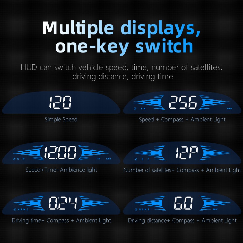 G2 Head up Display Car GPS With KM/h MPH Overspeed Alarm Speedometer Smart Gadget Hud Digital Gauges Auto Electronics