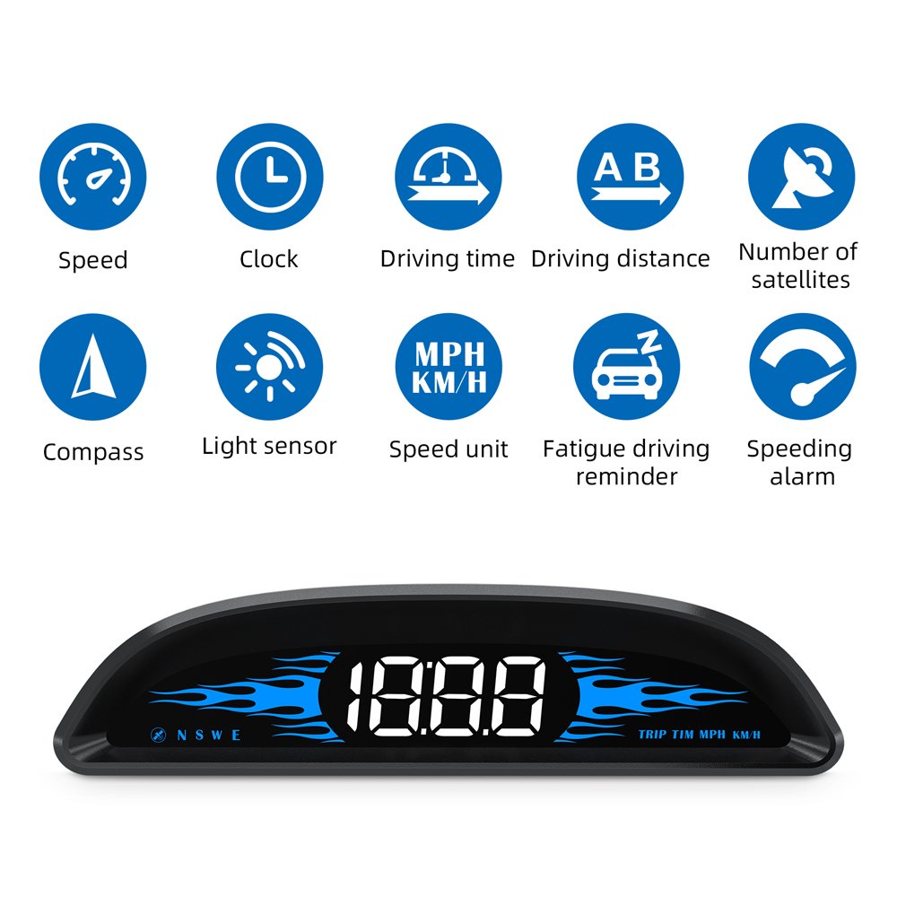 G2 Head up Display Car GPS With KM/h MPH Overspeed Alarm Speedometer Smart Gadget Hud Digital Gauges Auto Electronics