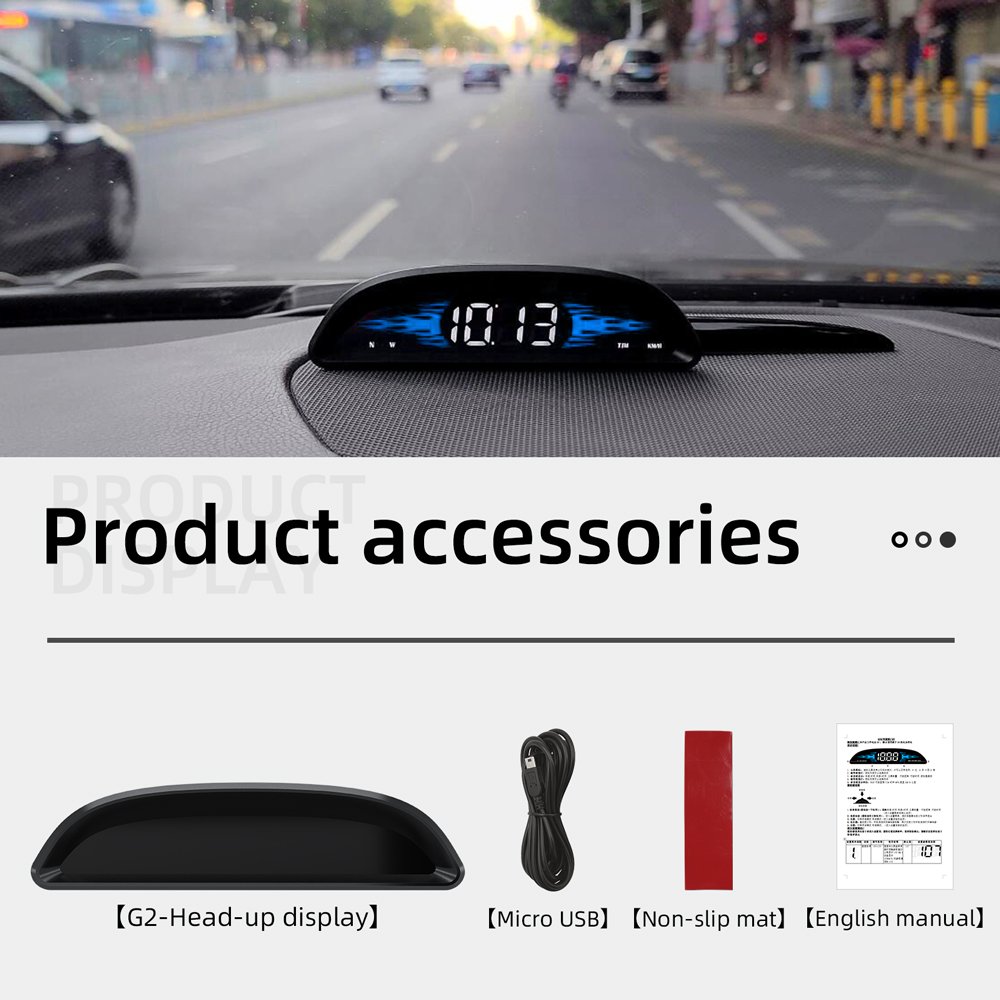 G2 Head up Display Car GPS With KM/h MPH Overspeed Alarm Speedometer Smart Gadget Hud Digital Gauges Auto Electronics