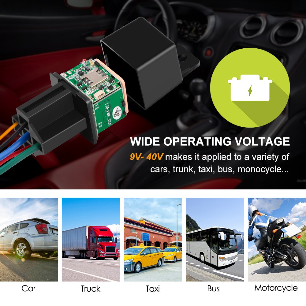 Car Relay GPS Tracker ACC Detection Cut Wire Alarm Fleet Truck Vehicle Locator 2G GSM GPS Micodus MV730 Tracking Device