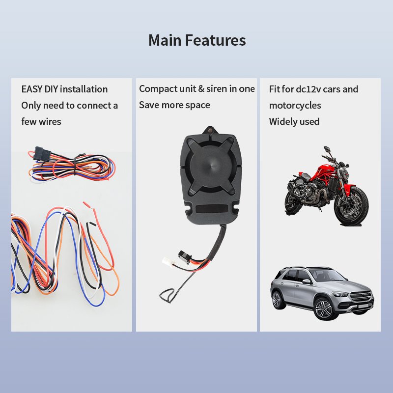 EASYGUARD Universal Car Alarm/ Motorcycle Alarm Dc 12v DIY Installation Car Finding