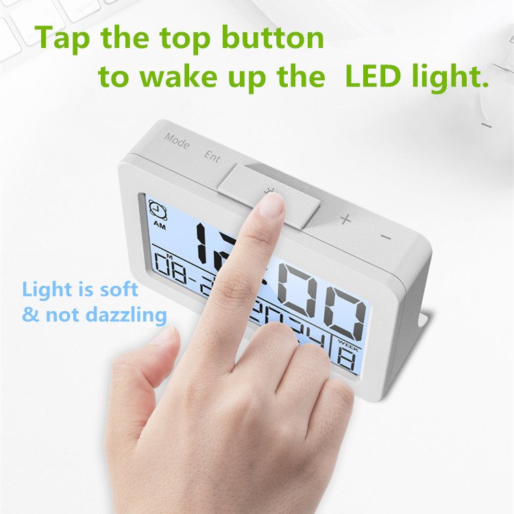 Alarm Function Desk & Table Car Clock Stylish LED Display Time Car Mounted Digital Clock ABS Square Contemporary Anniversary