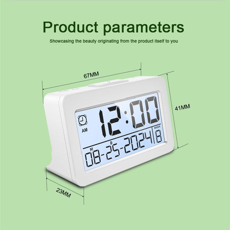 Alarm Function Desk & Table Car Clock Stylish LED Display Time Car Mounted Digital Clock ABS Square Contemporary Anniversary