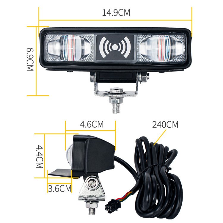 Sensors Integrated Warning Zone Light Adjustable Alarm Distance Intelligent Security Safety radar Alarm System with Horn 12-100v