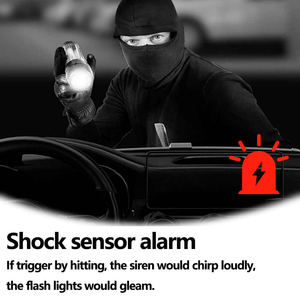 Car Microwave Sensor Shock Sensor Security Antitheft Car Alarm Systems with Keyless Entry