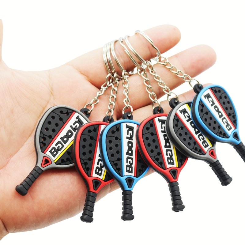 Sport Creative Metal Mini Tennis Racket Keychain Keyring Key Chain for Women Men Car Keyring Charm Bag Pendant