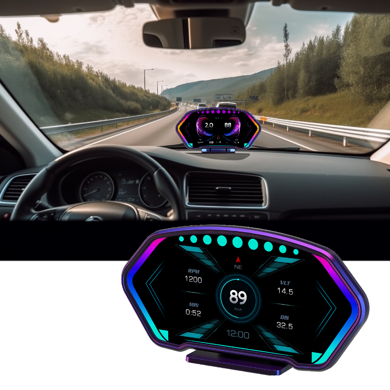 OBD2 Scanner+HUD 2-in-1 Digital Display Speed Fuel Consumption Gauge Check Engine Auto Code Reader Car Accessories P3