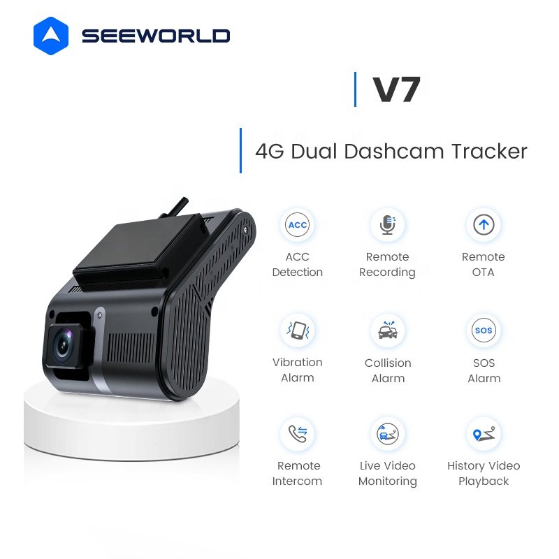 4G Dash Cam Tracker With GPS Tracking Venture System for Heavy Equipment with Real-Time Positioning APP