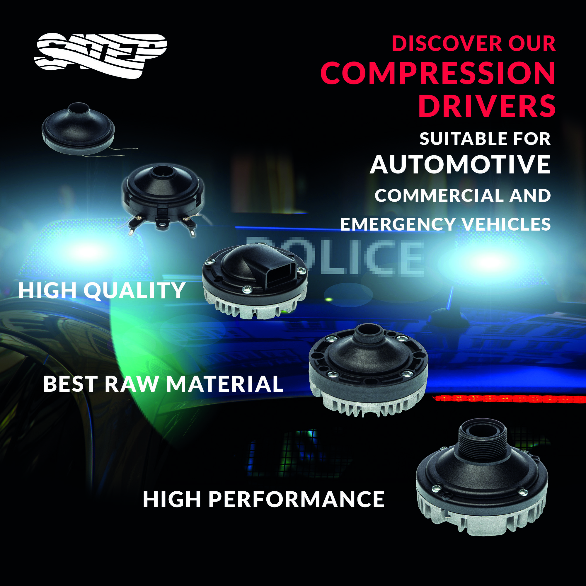 Compression Driver Neodymium TRN032 for Burglar Alarms Made in Italy Small Driver Unit for Speaker & Horn