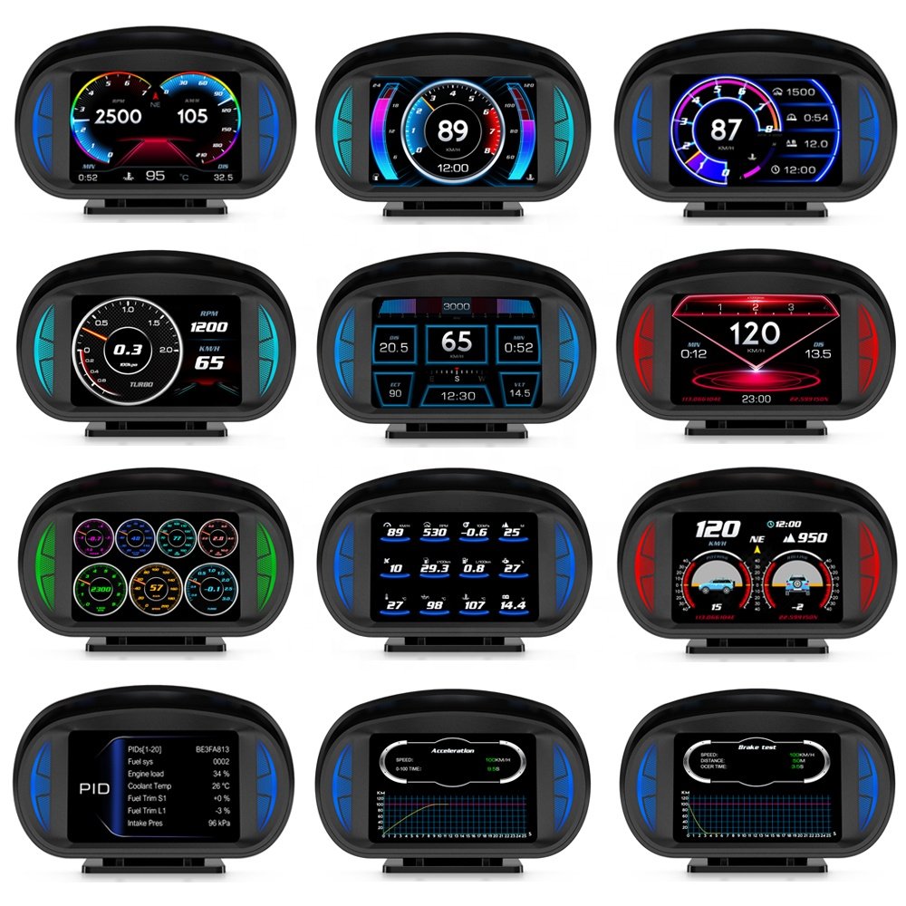5 Inches Universal Auto Smart Gauge P2 Fast Response Speedometer OBD2 Head up Display GPS HUD for All Cars