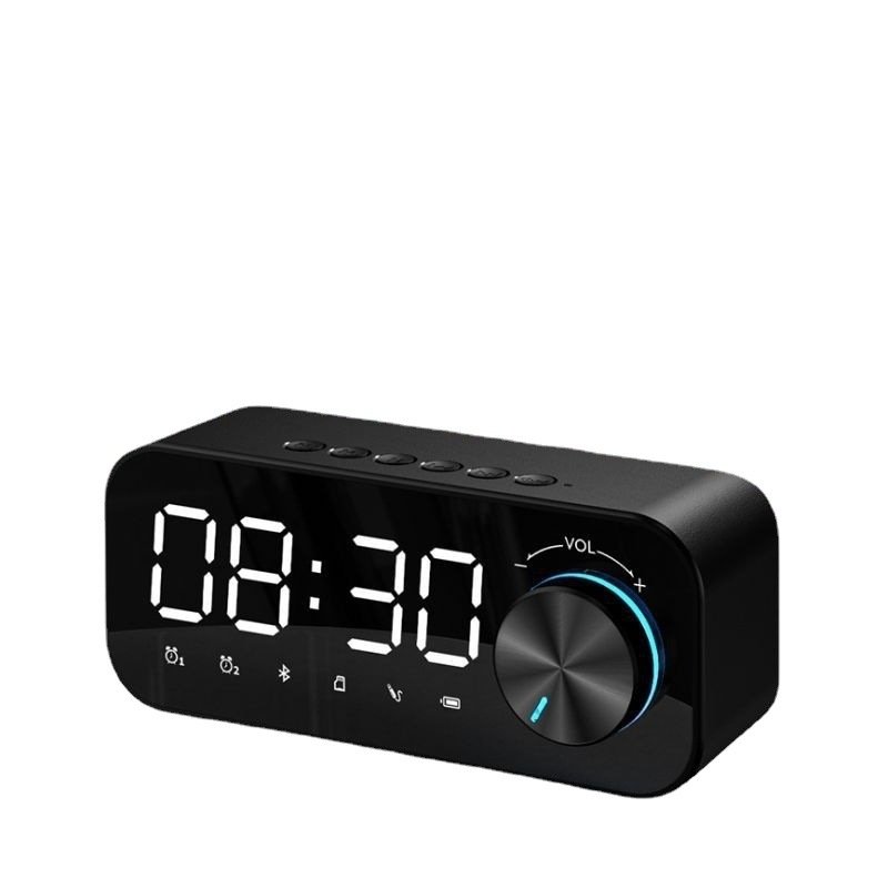 New Desktop Clock Alarm Clock Wireless Speaker Home Bedside Insertable Card Long Life Music Audio